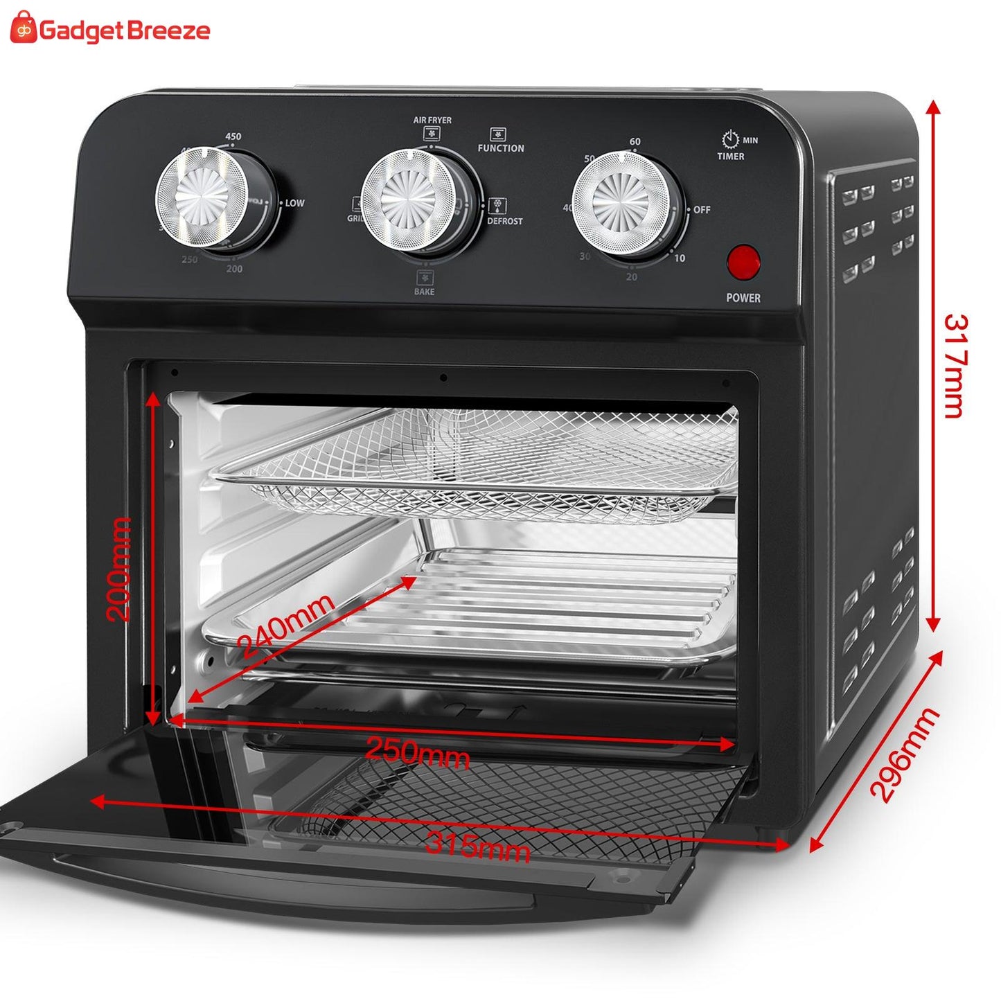 12.5 Qt Multi-Function Air Fryer with Grill & Presets