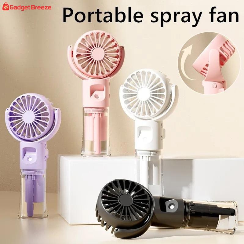 Portable 4-Speed USB Spray Fan - Summer Cooling Mini Fan