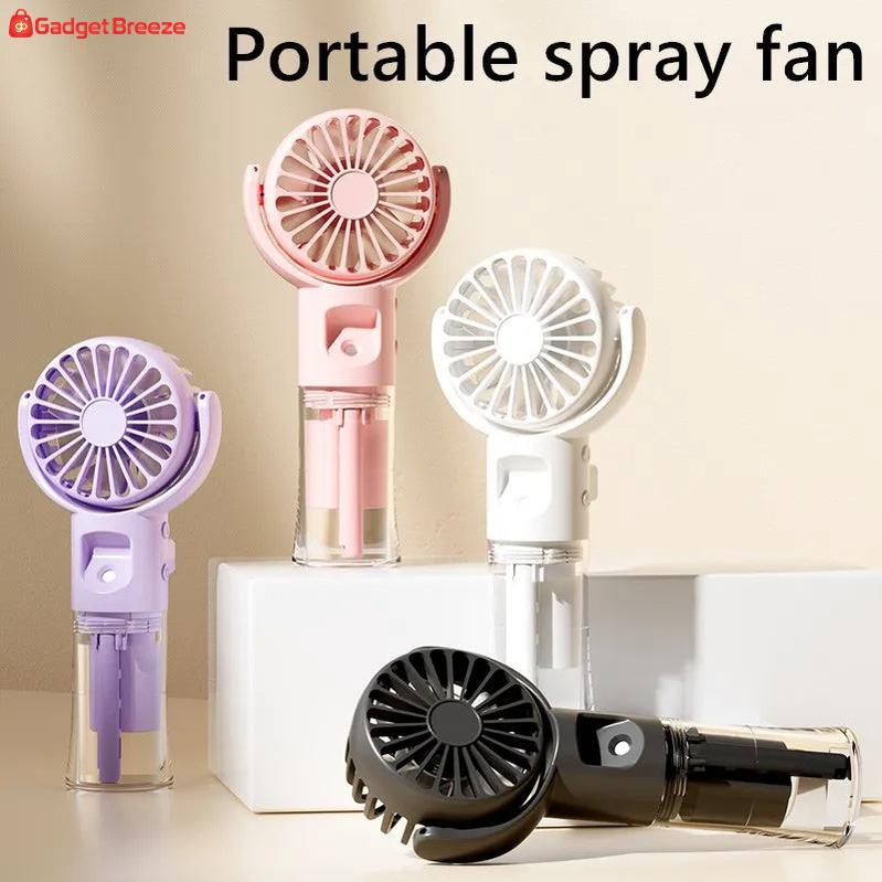 Portable 4-Speed USB Spray Fan - Summer Cooling Mini Fan