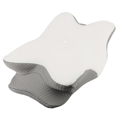 Memory Foam Pillow Moderate Softness Ice Silk Memory Foam Neck Support Pillow 1 Pair Butterfly Shape for Sleeping for Elderly