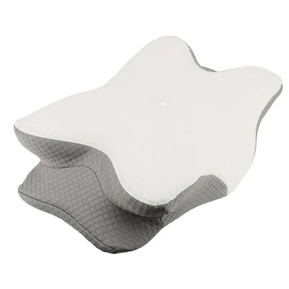 Memory Foam Pillow Moderate Softness Ice Silk Memory Foam Neck Support Pillow 1 Pair Butterfly Shape for Sleeping for Elderly